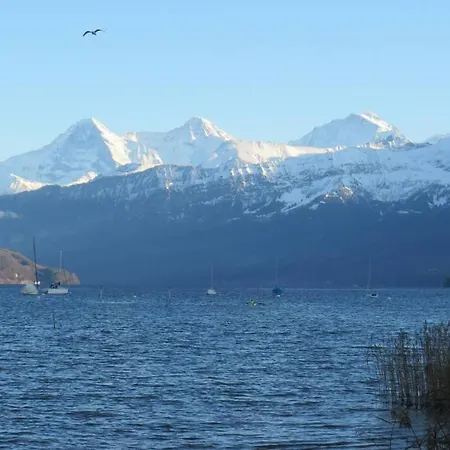 아파트 Ferienwohnung Am Thunersee 툰